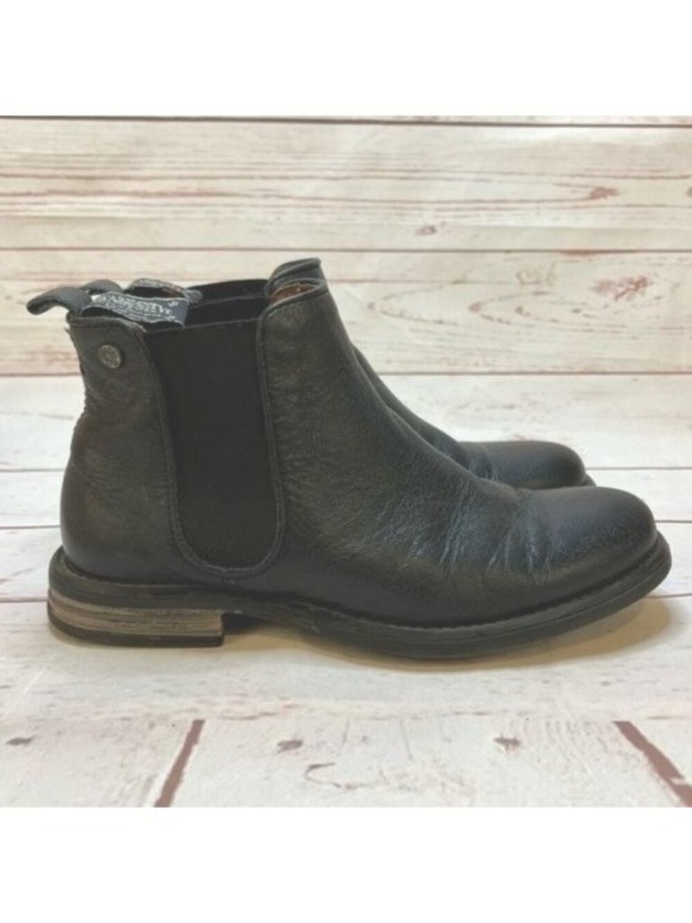 Sneaky Steve Black Leather Ankle Booties Sz 6